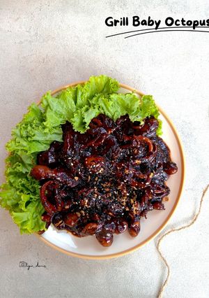 Foto resep Grill Baby Octopus