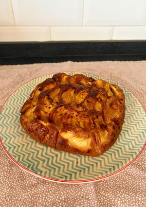 Una foto de Bizcocho de manzana (sin gluten, sin lactosa)