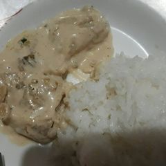 A picture of Cream Dory with Bechamel sauce.