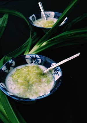 Hình của món Chè bắp lá dứa.