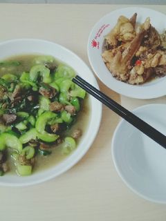Hình của món Mướp xào lòng gà.