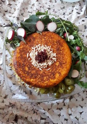 عکسی از دستور ته چین مرغ