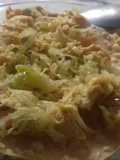 Tostadas de pollo y lechuga incurtida