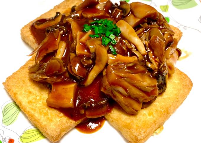 Easiest Way to Prepare Authentic Tofu Grill with Red Wine &amp;amp; Mushroom Sauce for Healthy Food