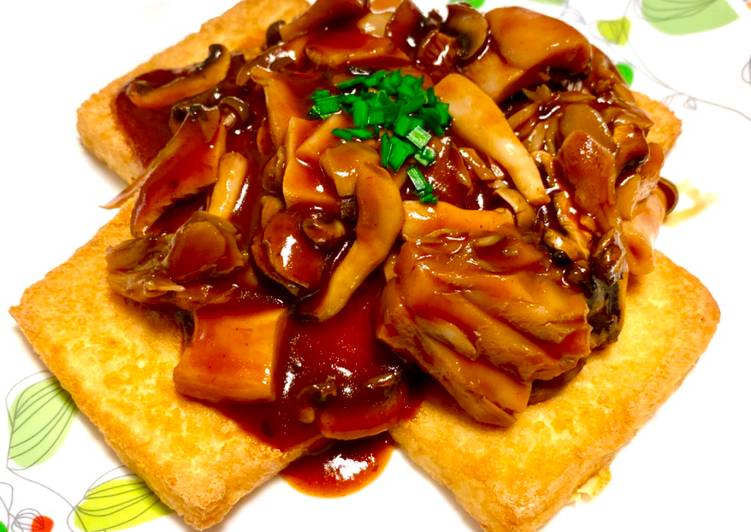 Step-by-Step Guide to Prepare Award-winning Tofu Grill with Red Wine &amp; Mushroom Sauce