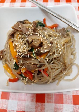 Japchae marhahússal recept fotója