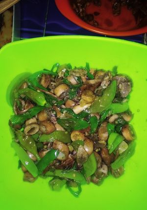 Foto resep Cumi asin cabe hijau