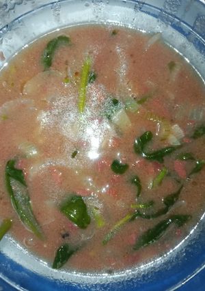 Foto resep Daun Ginseng Kuah Kornet
