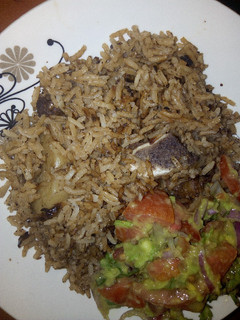 A picture of Pilau with Guacamole #Pilaucontest.