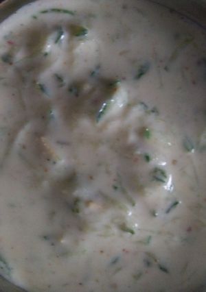 A picture of Curd raita.
