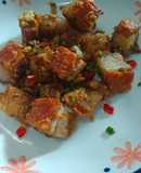 หมูกรอบคั่วพริกเกลือด้วยหม้อทอดไร้น้ำมัน