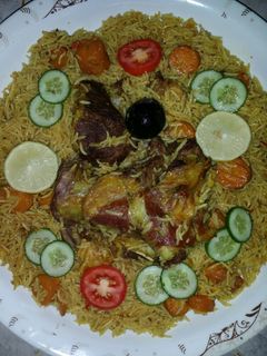 صورة لوصفة كبسه باللحم