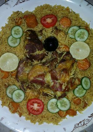 صورة لوصفة كبسه باللحم