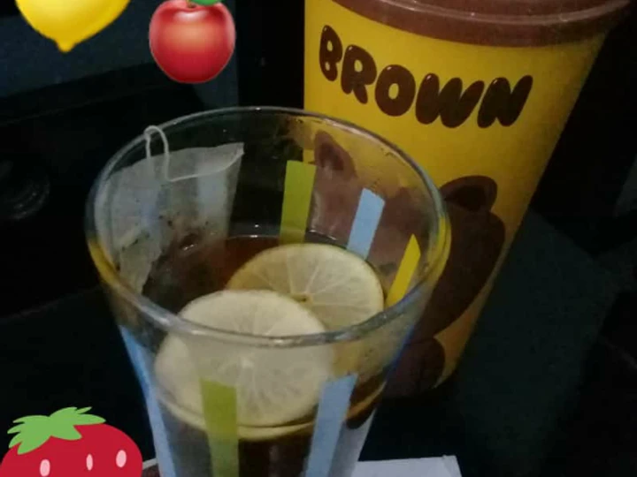 Cara Mudah Menyiapkan Resep Lemon tea...jahe simple..🍊🍏 yang Lezat Anti Ribet, Uenak Banget