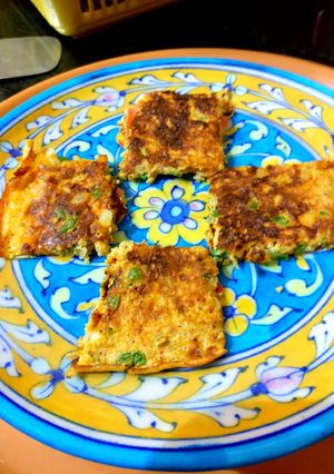 A picture of Oats Egg Omlet(A Power Packed breakfast / brunch).