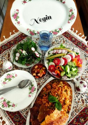 عکسی از دستور لوبیا پلو