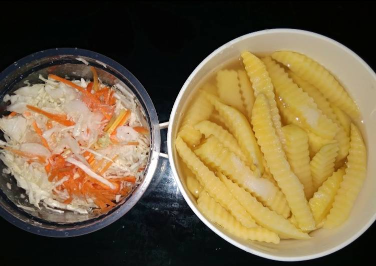 Resep Salad Ala Hokben tetap segar&amp;Kentang Ala Mc D praktis yang Sempurna