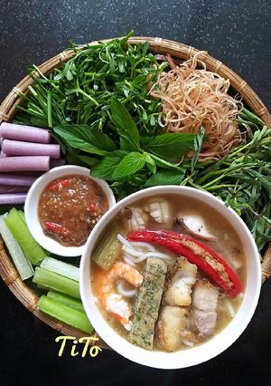 Hình của món Bún mắm.