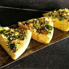 A picture of Moong Dal Dhokla.