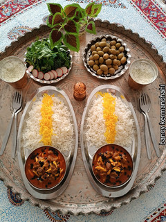 عکسی از دستور خورش خلال بادام کرمانشاهی