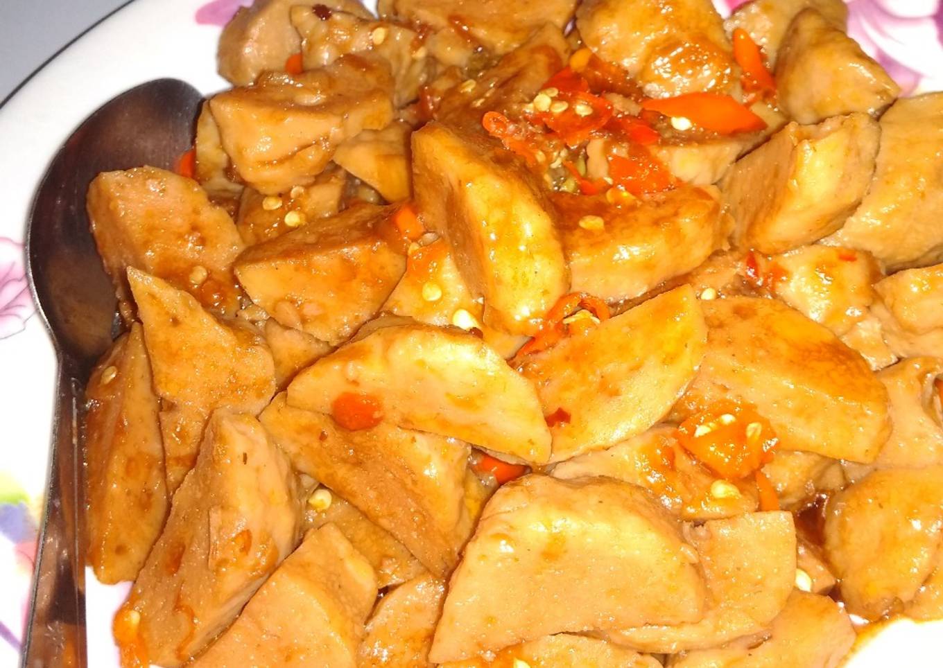 Tumis bakso teriyak(i)