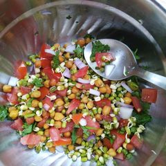 Kala chana mung salad A picture of Kala chana mung salad.