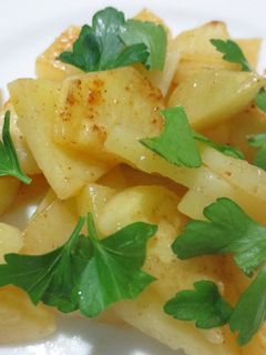 Una foto de Patatas al horno con Agua de Mar