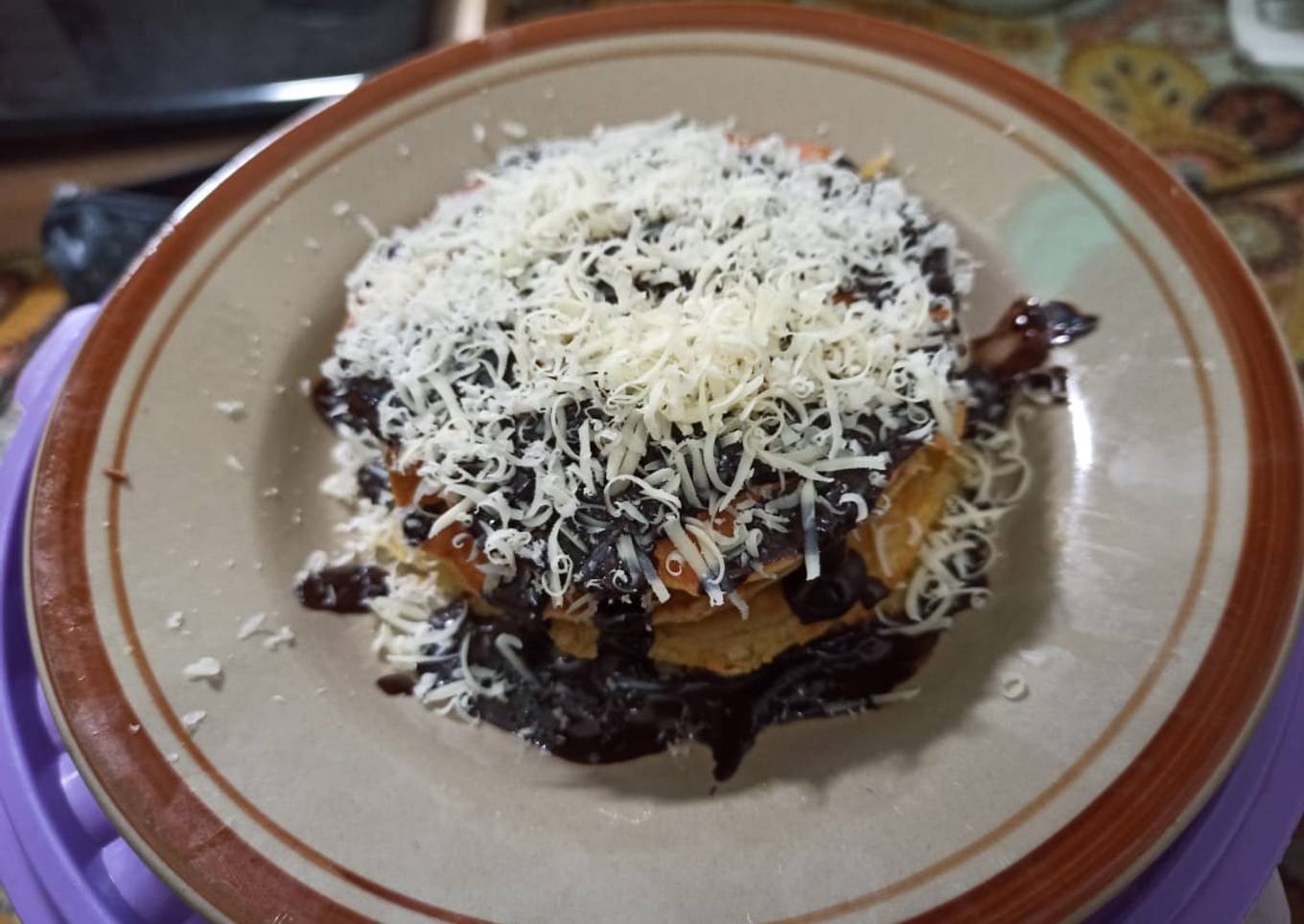 Pancake pisang coklat keju