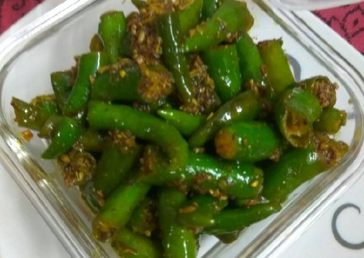 Step-by-Step Guide to Make Super Quick Homemade Green chilli pickle