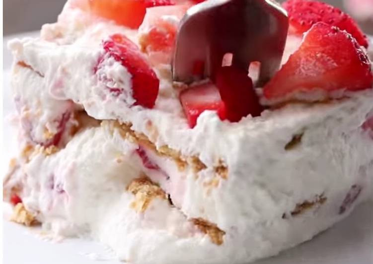 Recipe: Yummy Strawberry ice box cake