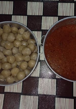 Foto resep Cilok isi ayam bumbu kacang