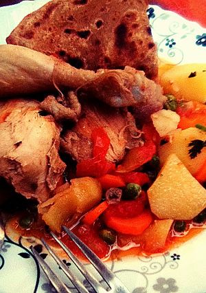 A picture of African Chicken Stew #festivedishcontest.