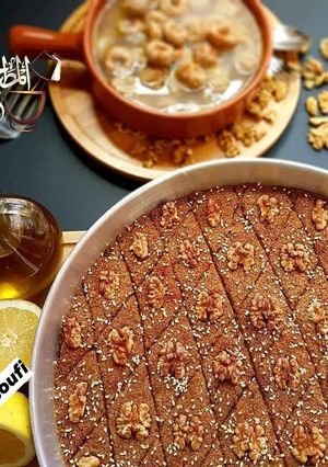 A picture of #Kibbet_raheb/ monk's kibbe strew:.