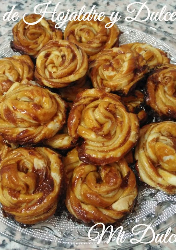 Una foto de Caracolas de Hojaldre y Dulce de Leche