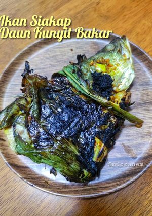 Gambar Ikan Siakap Daun Kunyit Bakar