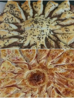 Una foto de Pastel de hojaldre y chocolate o mermelada