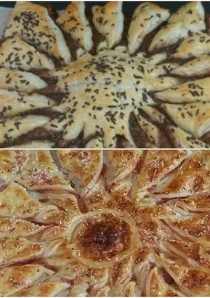 Una foto de Pastel de hojaldre y chocolate o mermelada