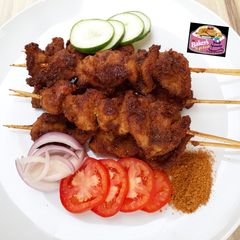 A picture of Chicken suya skewers.