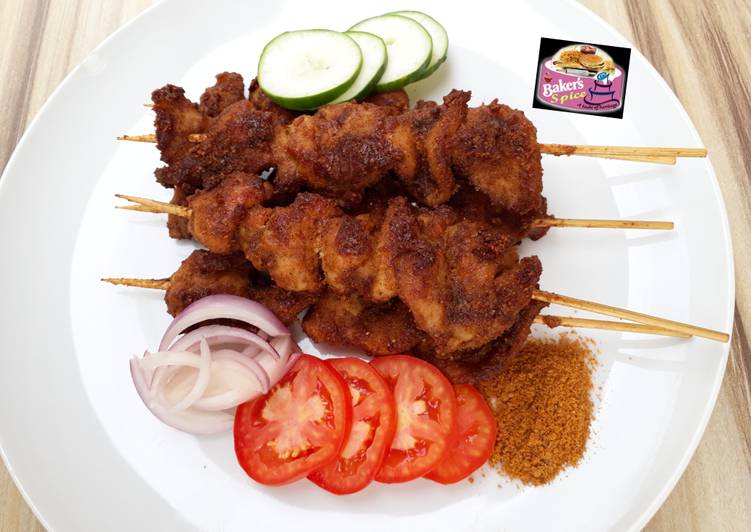 Chicken suya skewers