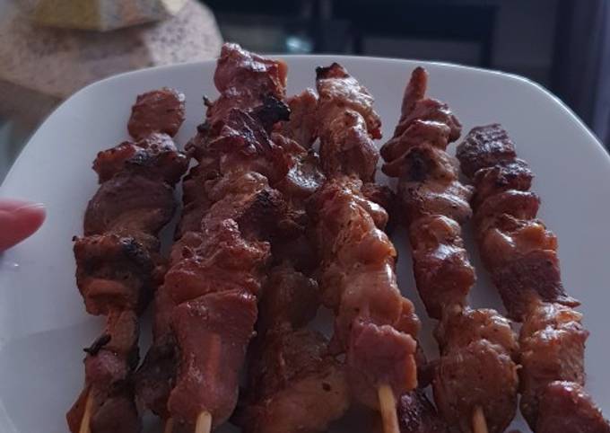 Bagaimana Membuat Sate daging kalkun, Enak Banget