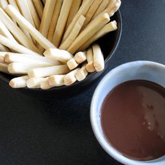 Biscuit Sticks with Chocolate Ganache A picture of Biscuit Sticks with Chocolate Ganache.