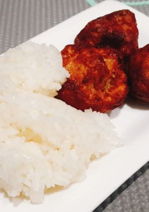 รูปของ ข้าวเหนียวกับไก่ก้อนทอด