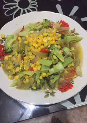Foto resep Cah kembang kol jagung manis