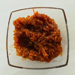 A picture of Carrot and cooking apple chhundo (chutney).