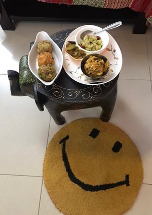 A picture of Aloo (Potato) Bharta: 4 different types of 'Mashed Potatoes' with 'Desi Twists'.