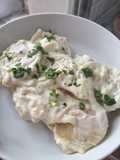 Salsa liviana de puerros y queso crema light