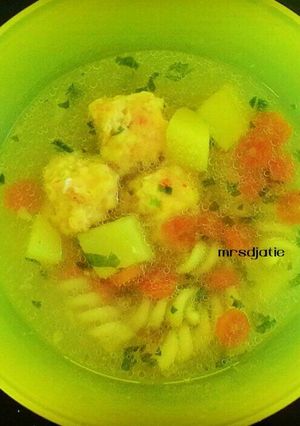 Foto resep Sop Macaroni Bakso Udang