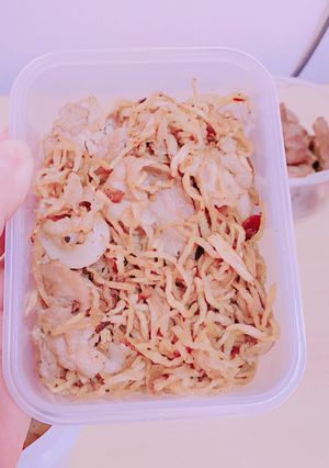 Hình của món Củ cải khô rang thịt.