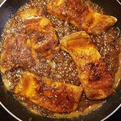 Honey Garlic Salmon A picture of Honey Garlic Salmon.