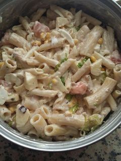 Una foto de Ensalada de pasta con ali oli